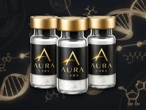 Aura Labs research peptide vials — antiaging bundle