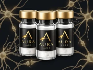 Aura Labs research peptide vials — cognitive bundle