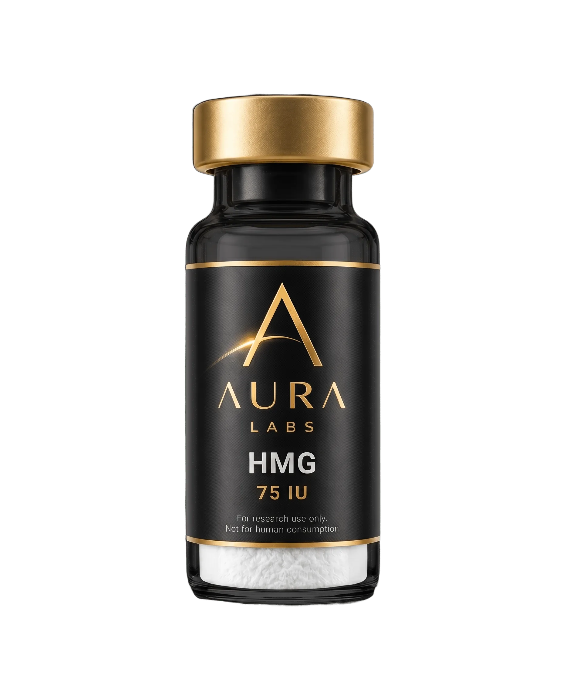 HMG 75 IU research peptide vial - Aura Labs